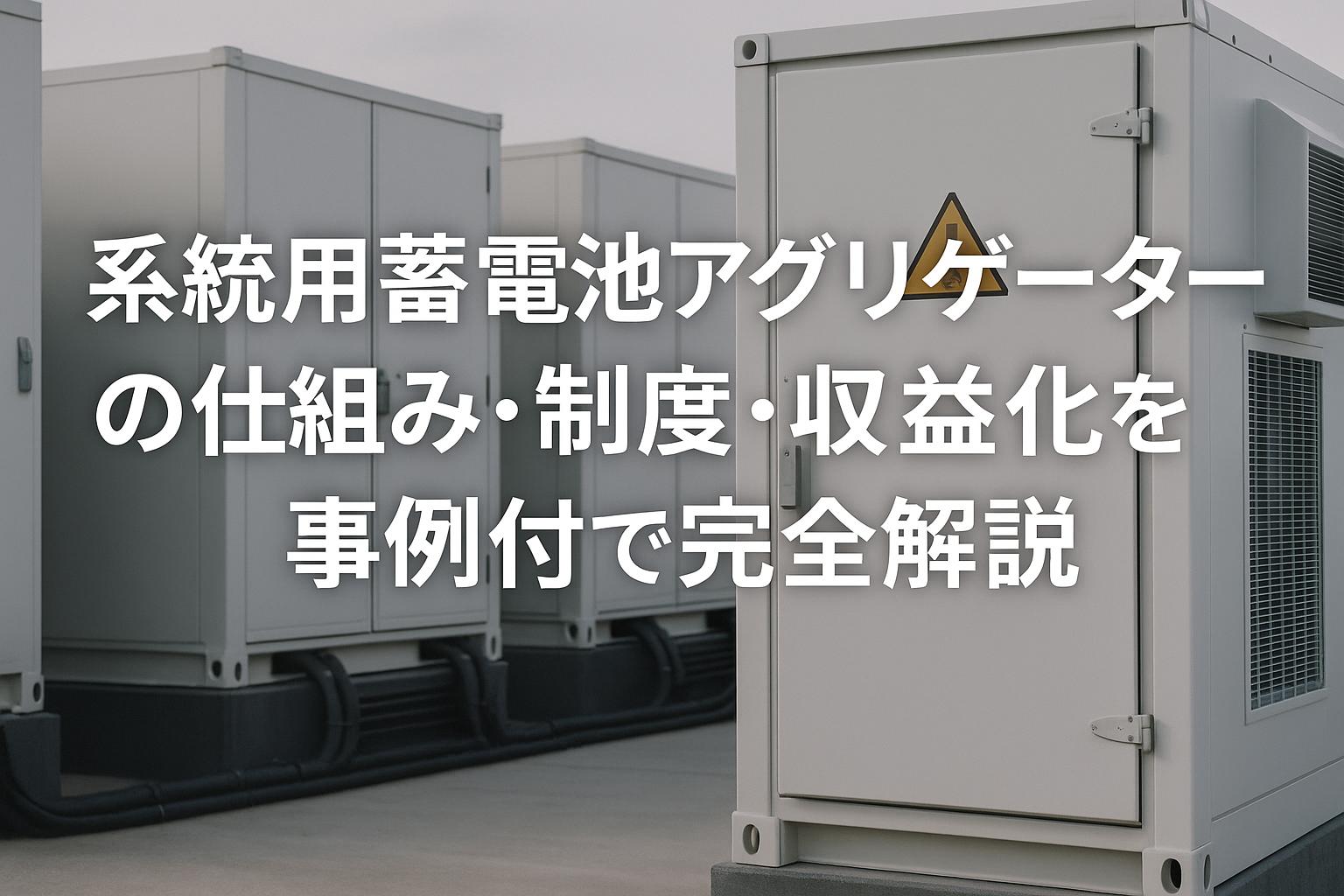 系統用蓄電池 アグリゲーター